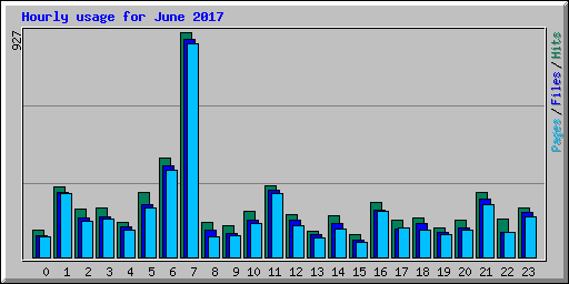 Hourly usage for June 2017