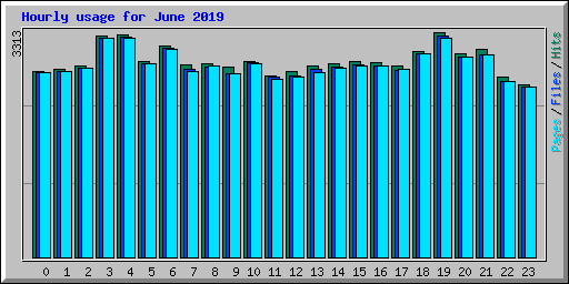 Hourly usage for June 2019