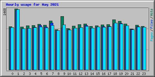 Hourly usage for May 2021