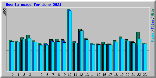 Hourly usage for June 2021