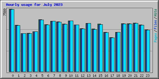 Hourly usage for July 2023