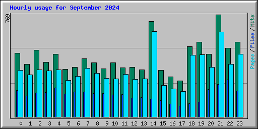 Hourly usage for September 2024