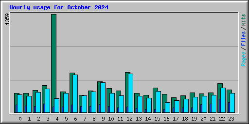 Hourly usage for October 2024