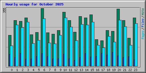 Hourly usage for October 2025